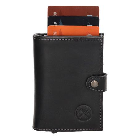 Hide & Stitches Portemonnee met Safety Wallet RFID Japura Zwart