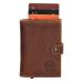 Hide & Stitches Portemonnee met Safety Wallet RFID Japura Cognac