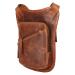 Leather Design Crossbody Schoudertas Hunter Bruin