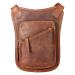 Leather Design Crossbody Schoudertas Hunter Bruin