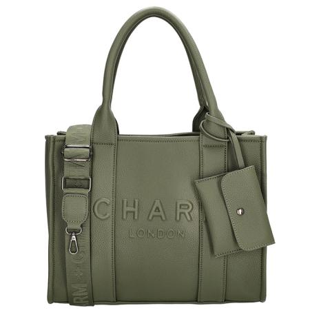 Charm London Handtas/Schoudertas Bond Natuur Groen