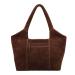 Hide & Stitches Suède Shopper/Handtas Brazos Donker Bruin