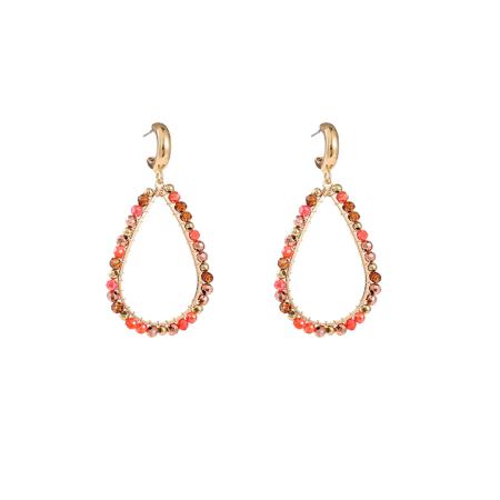 Day&Eve Hang Oorbellen Open Drop Topaz | Goud