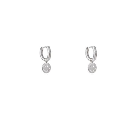 Day&Eve Creolen Smiley Hoop | Zilver