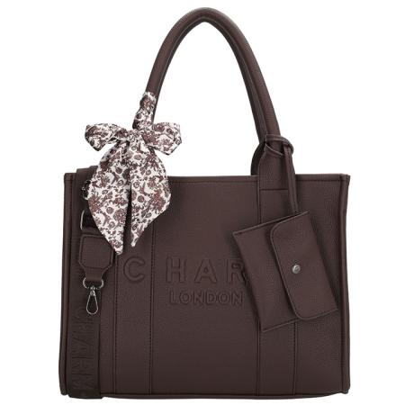 Charm London Handtas/Schoudertas Bond Donker Bruin