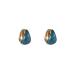 Day&Eve Creolen Drop Blue | Goud