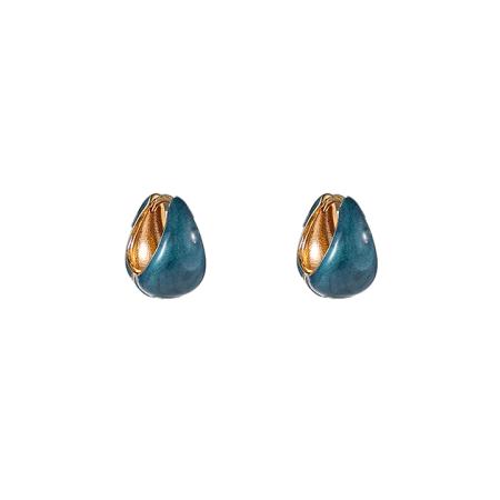 Day&Eve Creolen Drop Blue | Goud