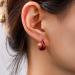 Day&Eve Creolen Drop Burgundy | Goud
