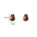 Day&Eve Creolen Drop Burgundy | Goud
