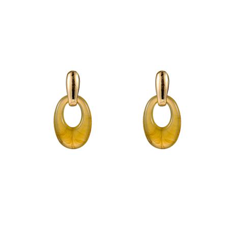 Day&Eve Oorbellen Open Drop & Dangle Taupe | Goud