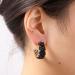 Day&Eve Oorringen Beaded Hoop Black | Goud