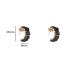 Day&Eve Oorringen Beaded Hoop Black | Goud