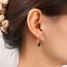 Day&Eve Oorbellen met Klaphaak French Hoop Drop Black | Goud