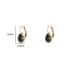 Day&Eve Oorbellen met Klaphaak French Hoop Drop Black | Goud