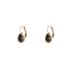 Day&Eve Oorbellen met Klaphaak French Hoop Drop Black | Goud