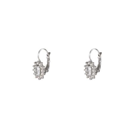 Day&Eve Oorbellen met Klaphaak French Hook Oval Crystal | Zilver