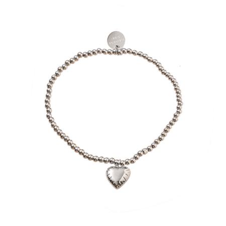 Day&Eve Elastische Armband Balsy Heart Zilver