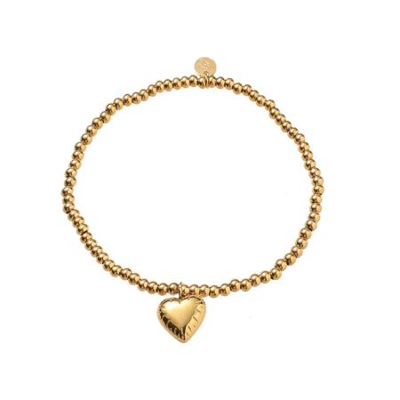 Day&Eve Elastische Armband Balsy Heart Goud