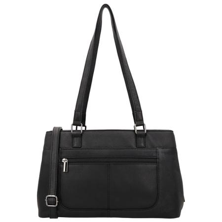 Beagles Leather Handtas/Schoudertas Benidorm Zwart