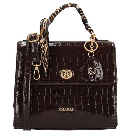 Charm London Handtas/Schoudertas Knightsbridge Donker Bruin