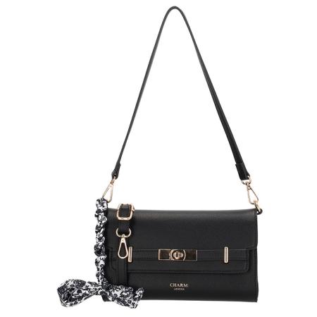 Charm London Schoudertas met Overslag The Hamptons Zwart