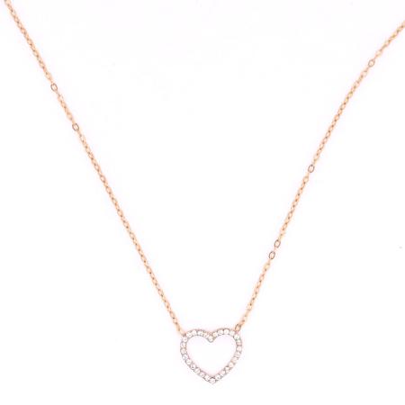 Day&Eve Ketting Sparkly Heart | Goud