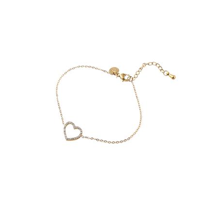 Day&Eve Armband Sparkly Heart | Goud