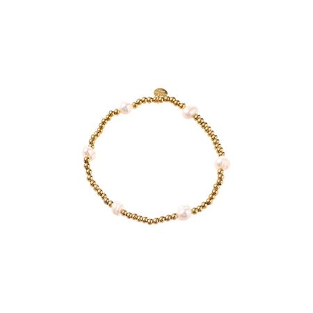 Day&Eve Elastische Armband Balsy Pearls Goud