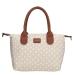 Charm London Handtas / Schoudertas Buckingham Stippen Wit-Taupe