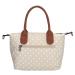 Charm London Handtas / Schoudertas Buckingham Stippen Wit-Taupe