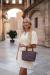 Charm London Handtas / Schoudertas Buckingham Stippen Wit-Taupe