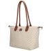 Charm London Handtas / Schoudertas Buckingham Stippen Wit-Taupe