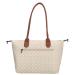 Charm London Handtas / Schoudertas Buckingham Stippen Wit-Taupe