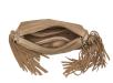 Chabo Bags Schoudertasje Small Suede Stormy Fringes Zand