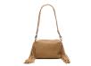 Chabo Bags Schoudertasje Small Suede Stormy Fringes Zand