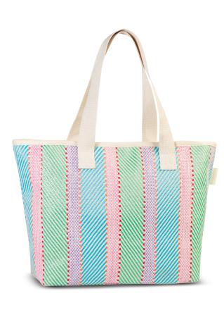 Fabrizio Strandtas Gestreept Meerkleurig