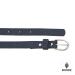 Boodz Leren Riem 2 cm Blauw