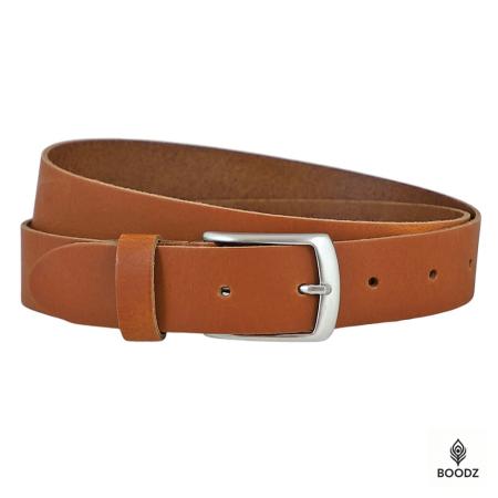 Boodz Leren Riem 3.5 cm Cognac