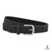 Boodz Leren Riem 3 cm Zwart