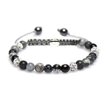 Karma Armband Spiral Freesia White Crystal