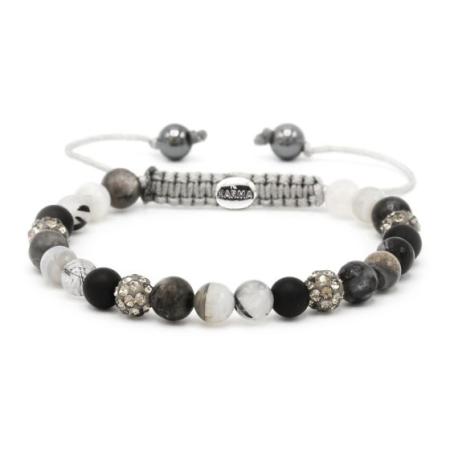 Karma Armband Spiral Fairy Tale Grey Crystal