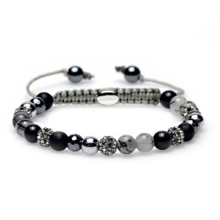 Karma Armband Spiral Thrill-Seeker Grey Crystal