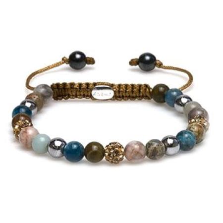 Karma Armband Spiral Yvet Gold Crystal