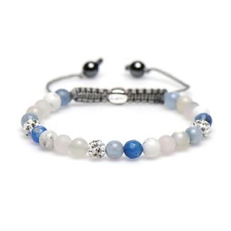 Karma Armband Spiral Iris White Crystal