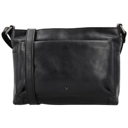 Vilenca Leren Schoudertas Zwart