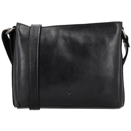 Vilenca Leren Schoudertas Zwart