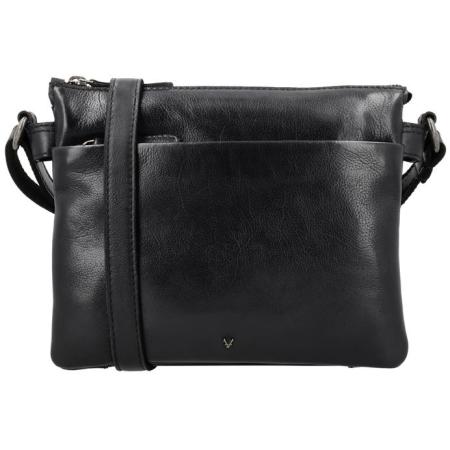 Vilenca Leren Schoudertas Zwart