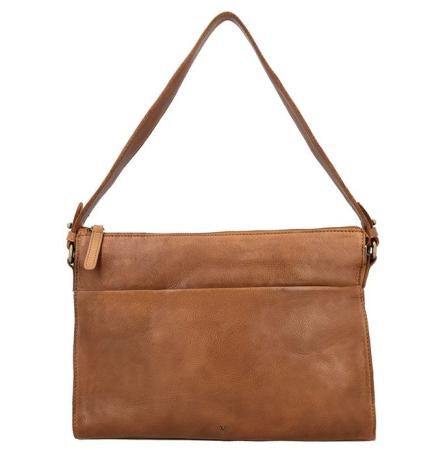 Vilenca Leren Handtas /Schoudertas Noëlle Cognac