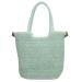 Beagles Rieten Shopper/Schoudertas Lanzarote Mint