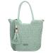 Beagles Rieten Shopper/Schoudertas Lanzarote Mint